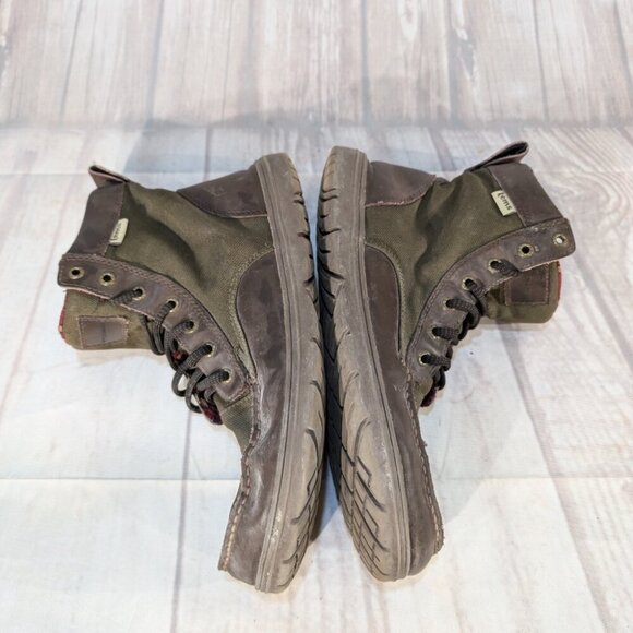 Lems Boulder Men's 12 Green Canvas Casual Retro Hiking Ankle Boot - Picture 6 of 7